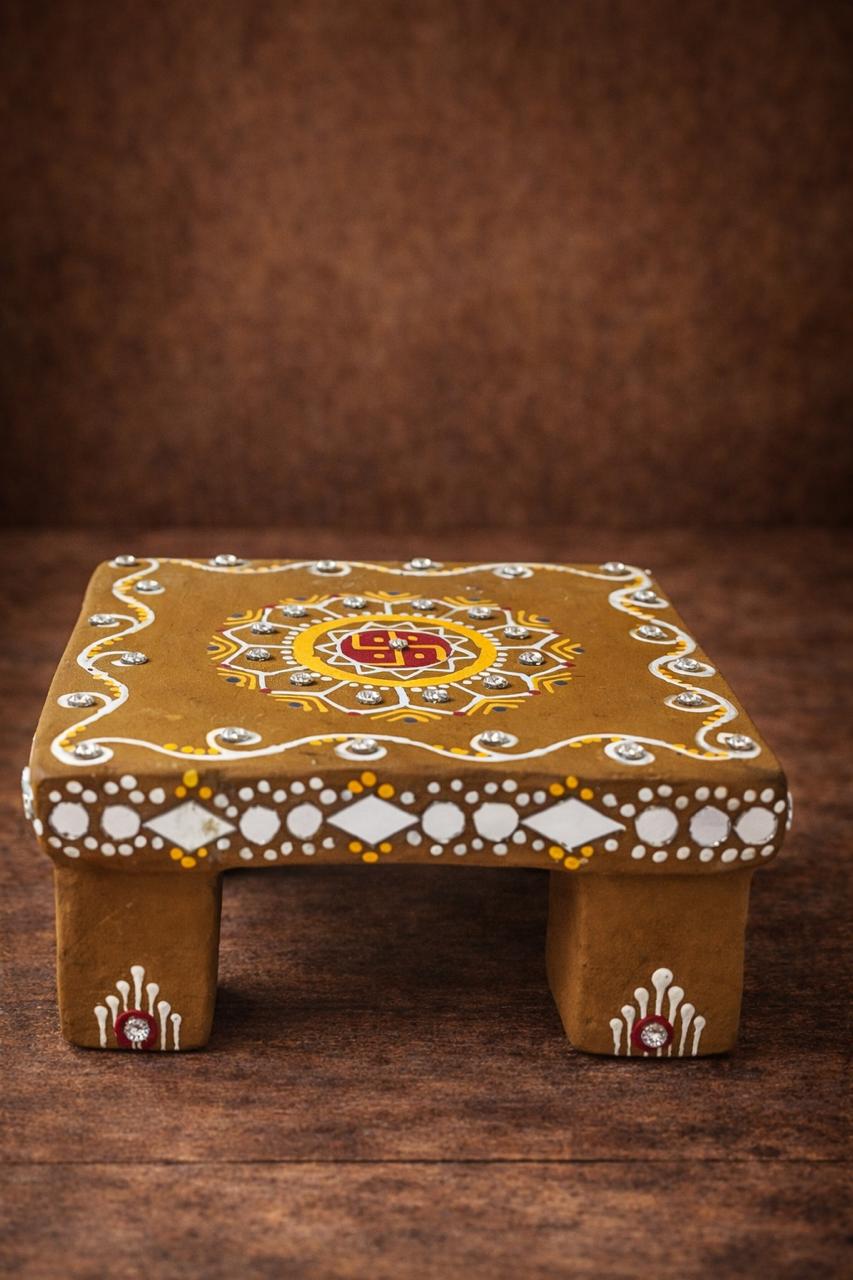 Amritksheer Eco-Friendly Cow Dung Bajot for Puja & Home Décor